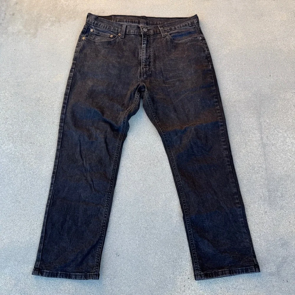 Levi's 541 Athletic Taper Jeans Mens 36x30 Washed Black Denim Pants